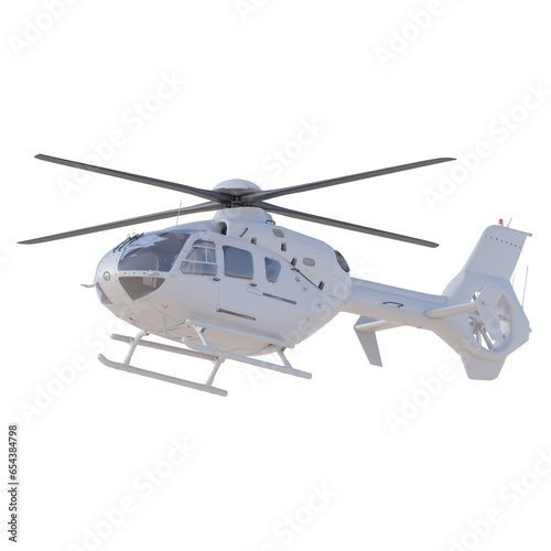 Realistic light utility helicopter on isolated transparency background