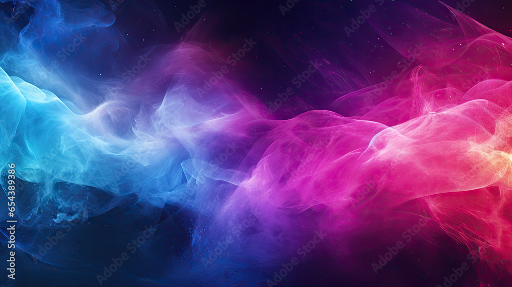 abstract background with blue and purple smoke - by generative ai - obrazy, fototapety, plakaty 