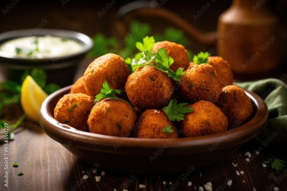 Classic falafel balls steal the show in this shot. Golden and crispy on the outside, these flavorful chickpeabased fritters reveal a moist and herbinfused interior, making them a popular Classic falafel balls steal the show in this shot. Golden and crispy on the outside, these flavorful chickpeabased fritters reveal a moist and herbinfused interior, making them a popular