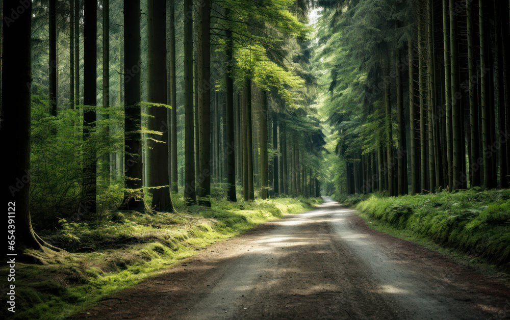 Obraz premium road in the forest