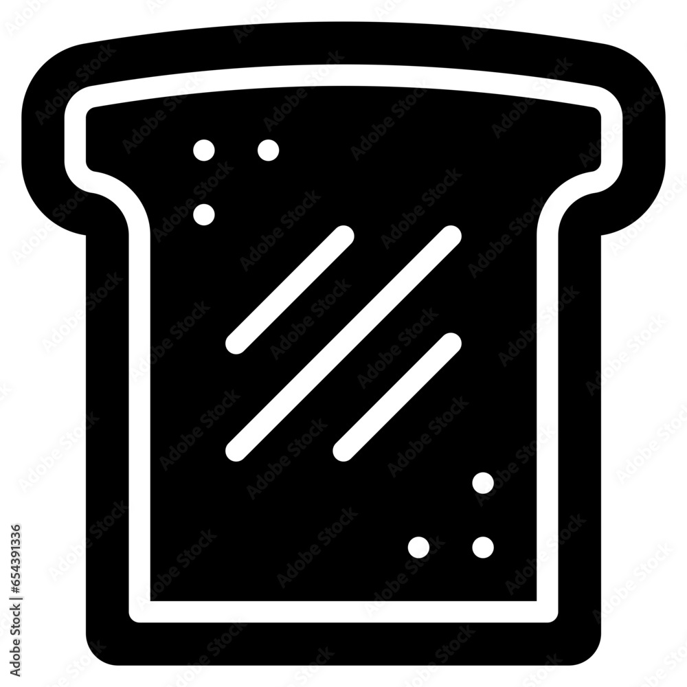 Bread icon in glyph style. Vector illustration, suitable for logo, web, graphic design, illustration, sticker, books, etc Bread icon in glyph style. Vector illustration, suitable for logo, web, graphic design, illustration, sticker, books, etc