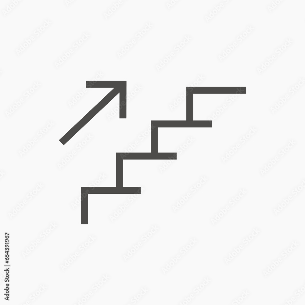 upstairs icon vector. ladder, stair, stairway icon vector symbol upstairs icon vector. ladder, stair, stairway icon vector symbol