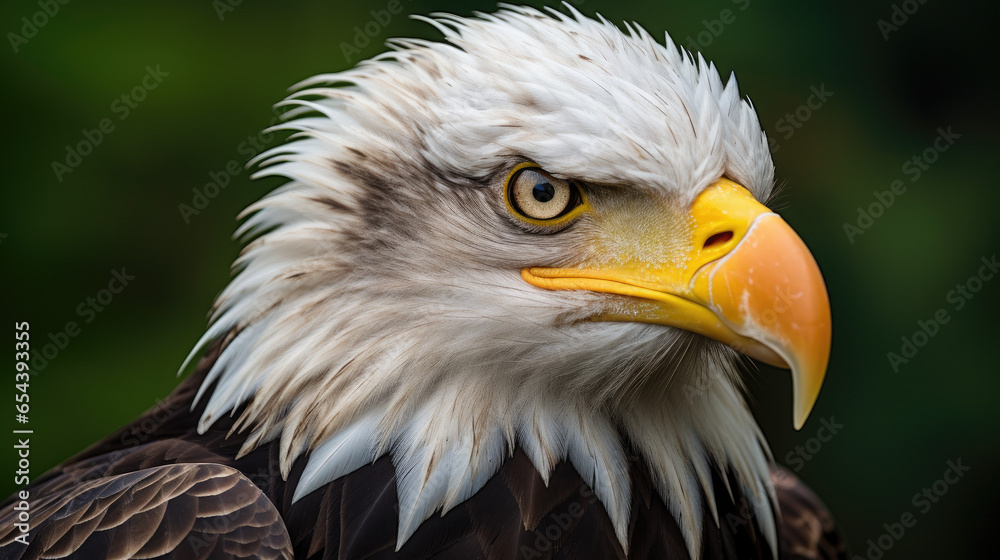 Fototapeta premium American bald eagle spirit animal portrait shamanism - by generative ai
