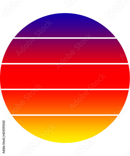 The Most  24 design, banners, decoration, t-shirt, sunset set, Circular gradient background, T-shirt design element, Vector illustration, flat