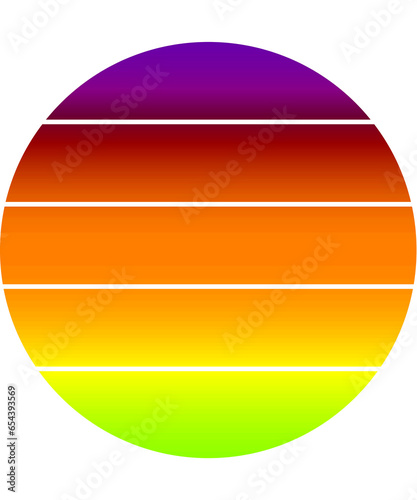 The Most  24 design, banners, decoration, t-shirt, sunset set, Circular gradient background, T-shirt design element, Vector illustration, flat