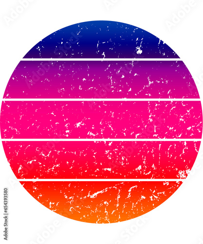 The Most  24 design, banners, decoration, t-shirt, sunset set, Circular gradient background, T-shirt design element, Vector illustration, flat