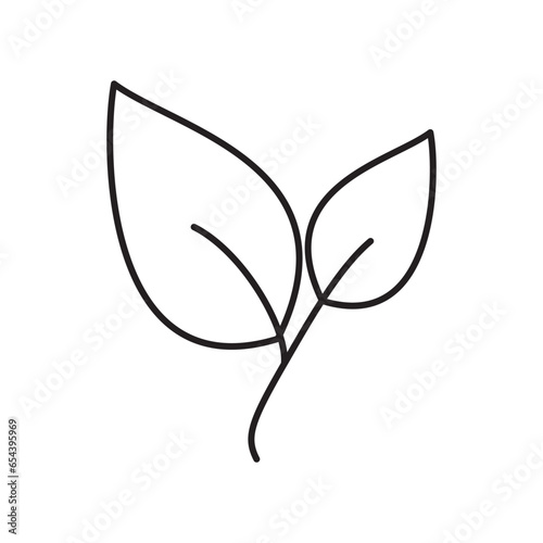 SIMPLE FLAT LEAF ICON