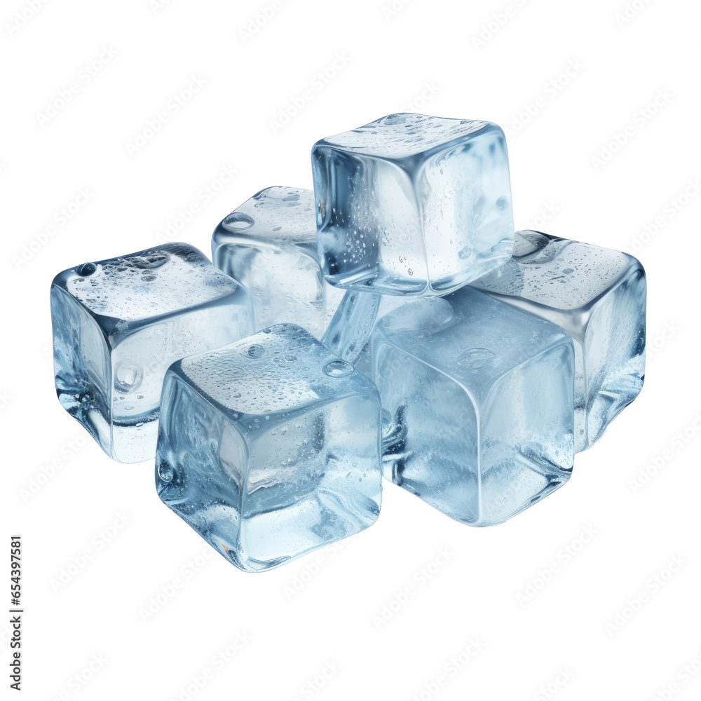 Ice cubes isolated on transparent background Ice cubes isolated on transparent background