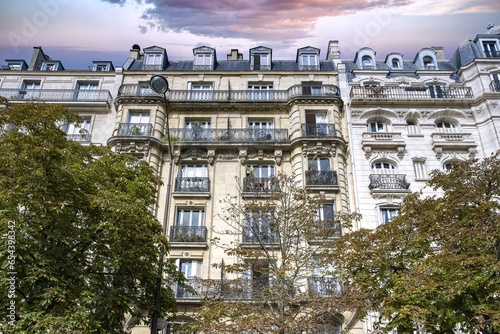 Fototapeta Naklejka Na Ścianę i Meble -  Paris, beautiful buildings, place de la Nation in the 11e district
