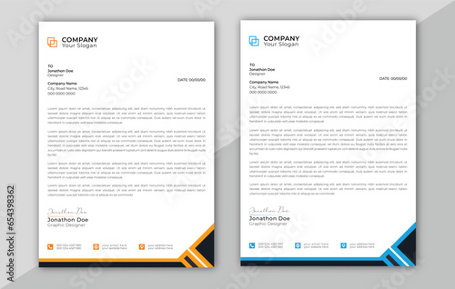 Modern Creative & Clean business style letterhead. Modern and minimalist Company business letterhead template.
Clean and professional corporate company business letterhead design. Letterhead design.
