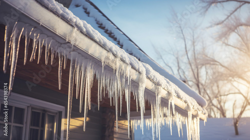 icicles on a roof