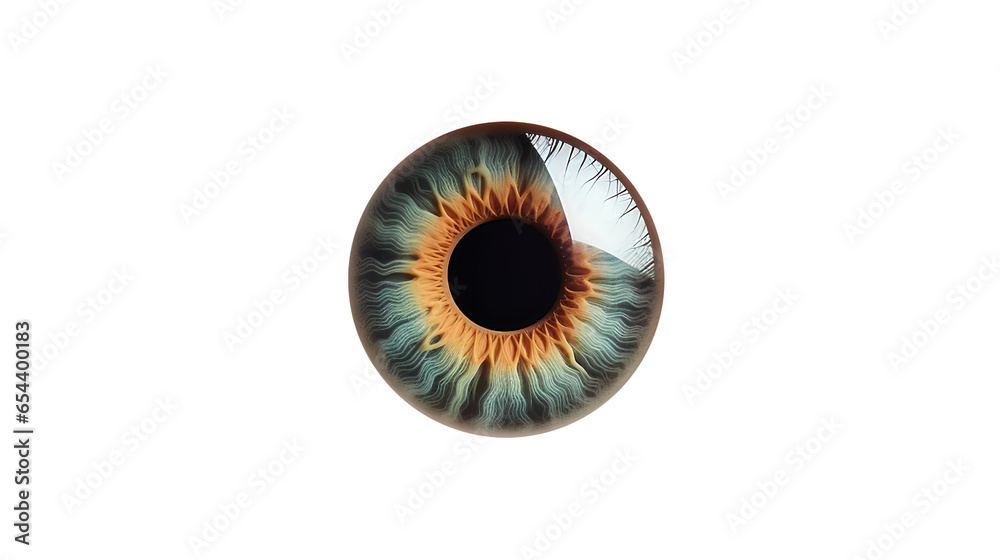 eye iris. Isolated on Transparent background. - obrazy, fototapety, plakaty 