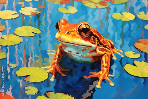 frog in water