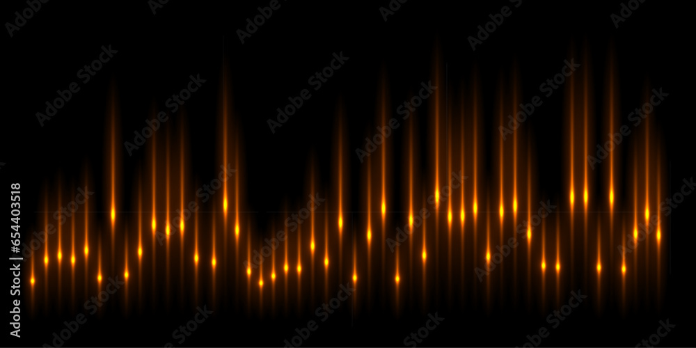 Sound wave pulse with frequency lines and glow light effect, spectrum waveform pattern Sound wave pulse with frequency lines and glow light effect, spectrum waveform pattern
