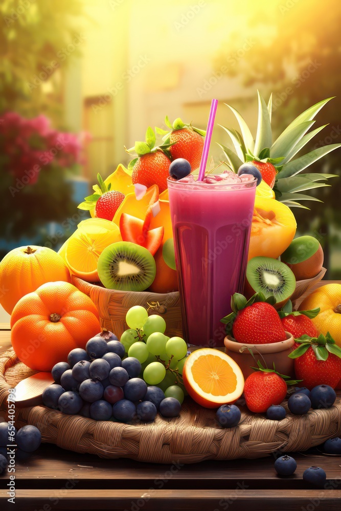 fruit juice and fruits fruit juice and fruits