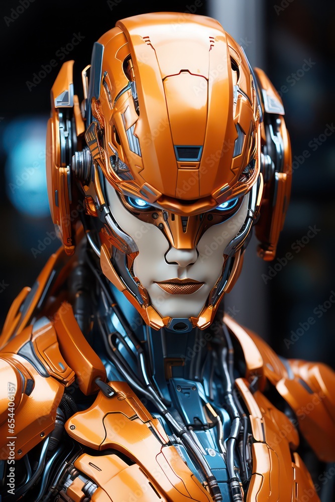 Fototapeta premium robot cyborg soldier