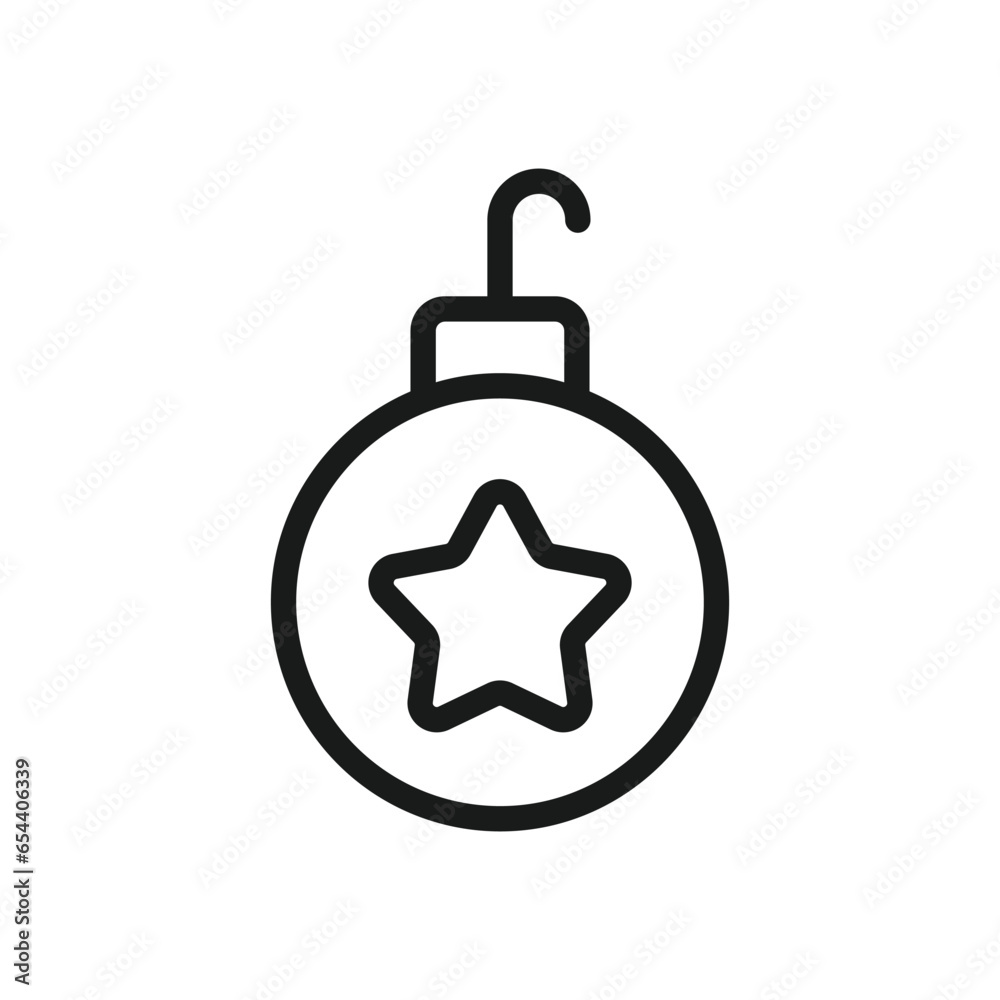 Christmas bauble ball linear icon. New year tree toy vector sign. Hanging xmas bauble toy ball icon. Christmas ball icon. Decorative tree toy vector symbol. Christmas bauble ball linear icon. New year tree toy vector sign. Hanging xmas bauble toy ball icon. Christmas ball icon. Decorative tree toy vector symbol.