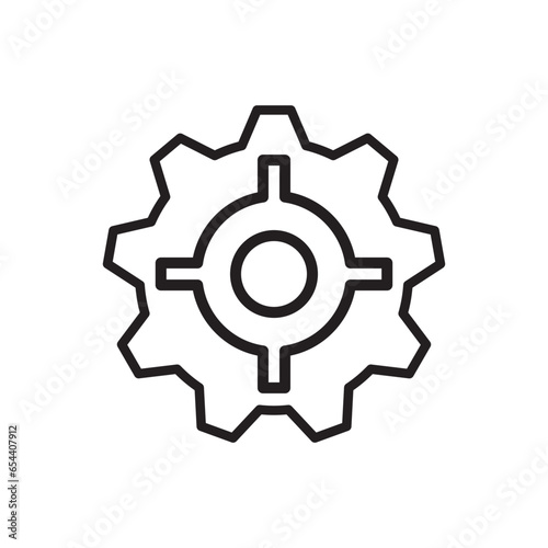 SINGLE GEAR GRAPHIC ICON