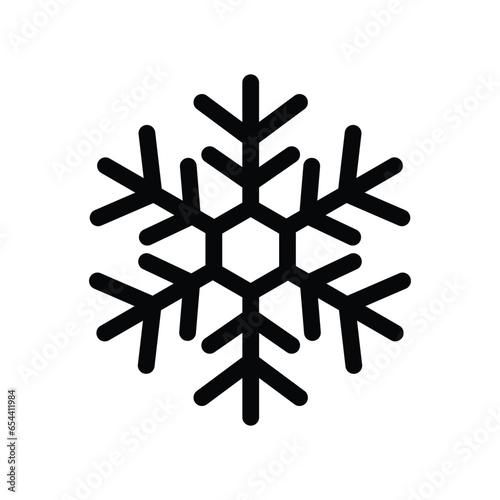 Winter snowflake vector icon. Snow flat sign design. Snowflake linear icon. Snowflake symbol pictogram. Crystal snow UX UI icon