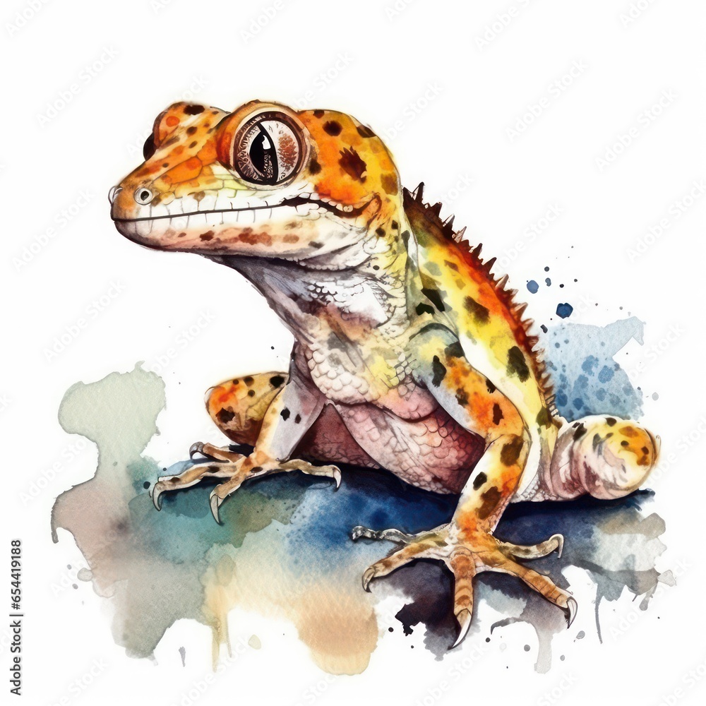 Naklejka premium frog on white background