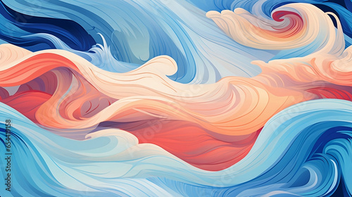 Colorful Abstract Waves: Vibrant Background Illustration
