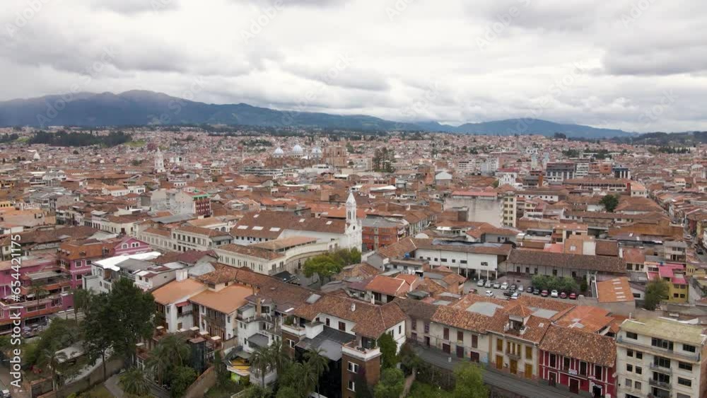 Cuenca town Ecuador Latin American city from an aerial view Cuenca town Ecuador Latin American city from an aerial view