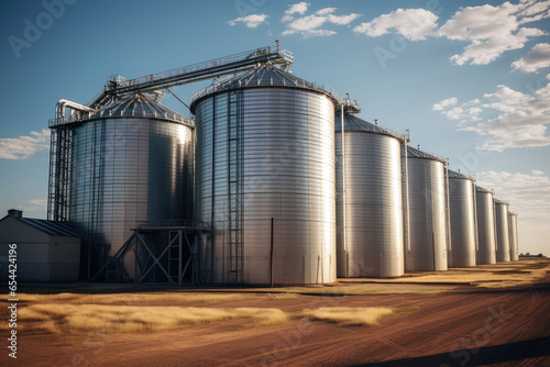 A large modern plant for the storage and processing of grain crops