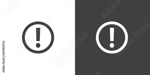 Alert, risk sign flat icon. Caution, warning, exclamation mark. Alert information, accident notification. Traffic sign stop. Prohibition sign. Vector illustration. photo