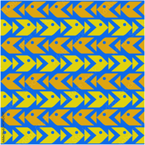 vector pattern seamless abstraction of fish formed from simple geometric planes