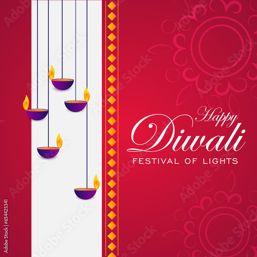 Happy Diwali Festival of light, hand drawn illustration, creative design, Background
