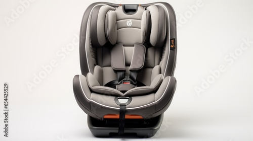 Ensure your child's safety on the road! This isolated baby car seat on a white background represents the essential gear for family travel