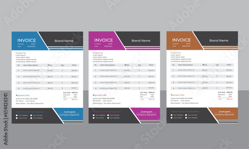 Business Invoice Design Template.