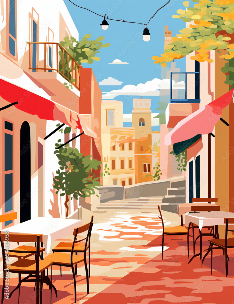 Fototapeta premium view of the street in the city