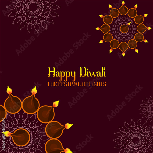 Happy Diwali Festival of light, hand drawn illustration, creative design, Background