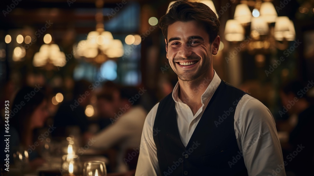 Friendly waiter. Friendly waiter.
