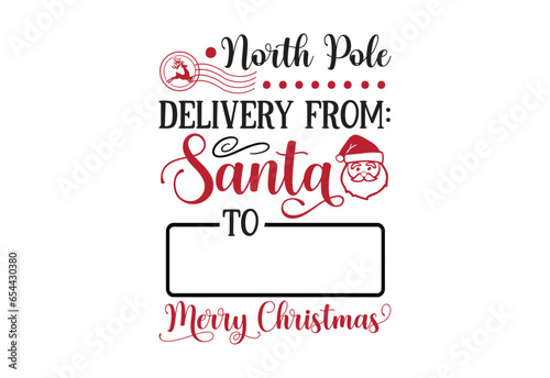 North Pole Delivery, Merry Christmas, Special Delivery, Santa Sack design, Santa gift bag, Christmas bag