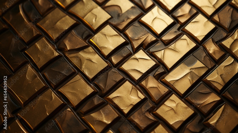 Metallic gold geometric background. Luxurious, Gold, Glistening texture. Golden luxury 3D shine decorative surface backdrop