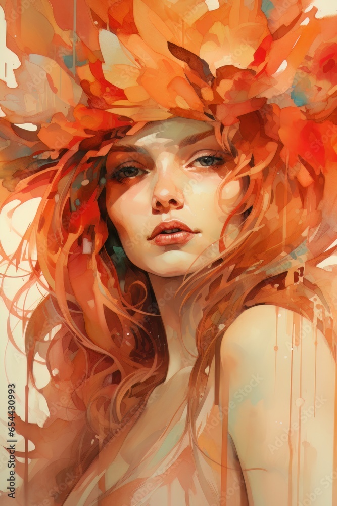 Fototapeta premium allegorical image of the phenomenon in watercolor style