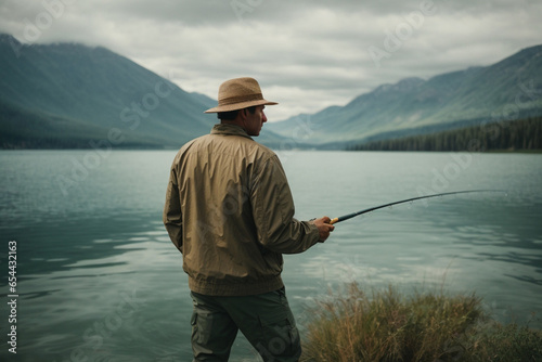 El pescador del lago photo