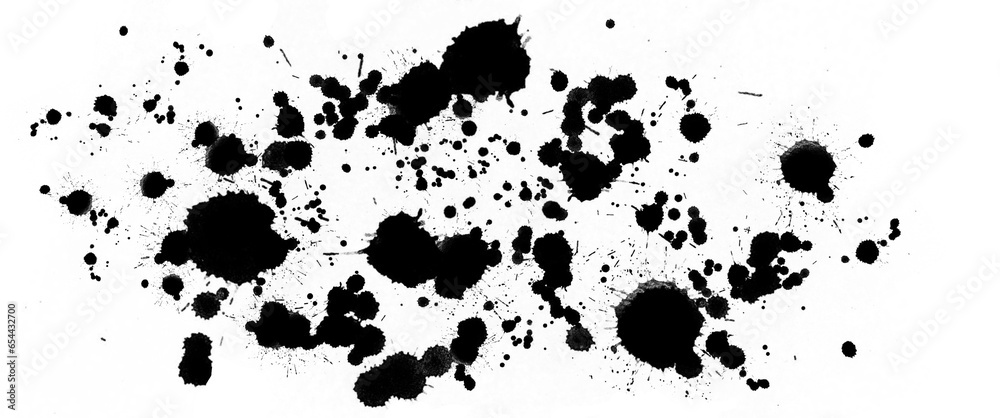 black ink splat transparent background clipart