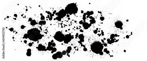 black ink splat transparent background clipart