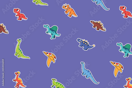 dino pattern design, dinosaurs character cartoon illustration collection set