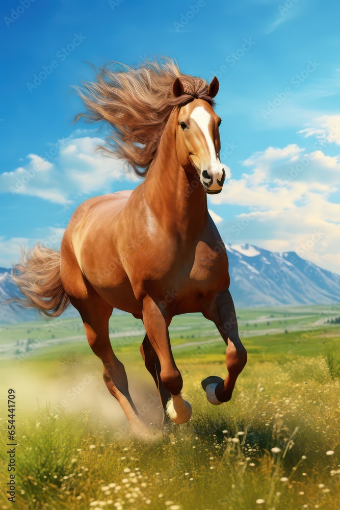 Fototapeta premium horse in the field