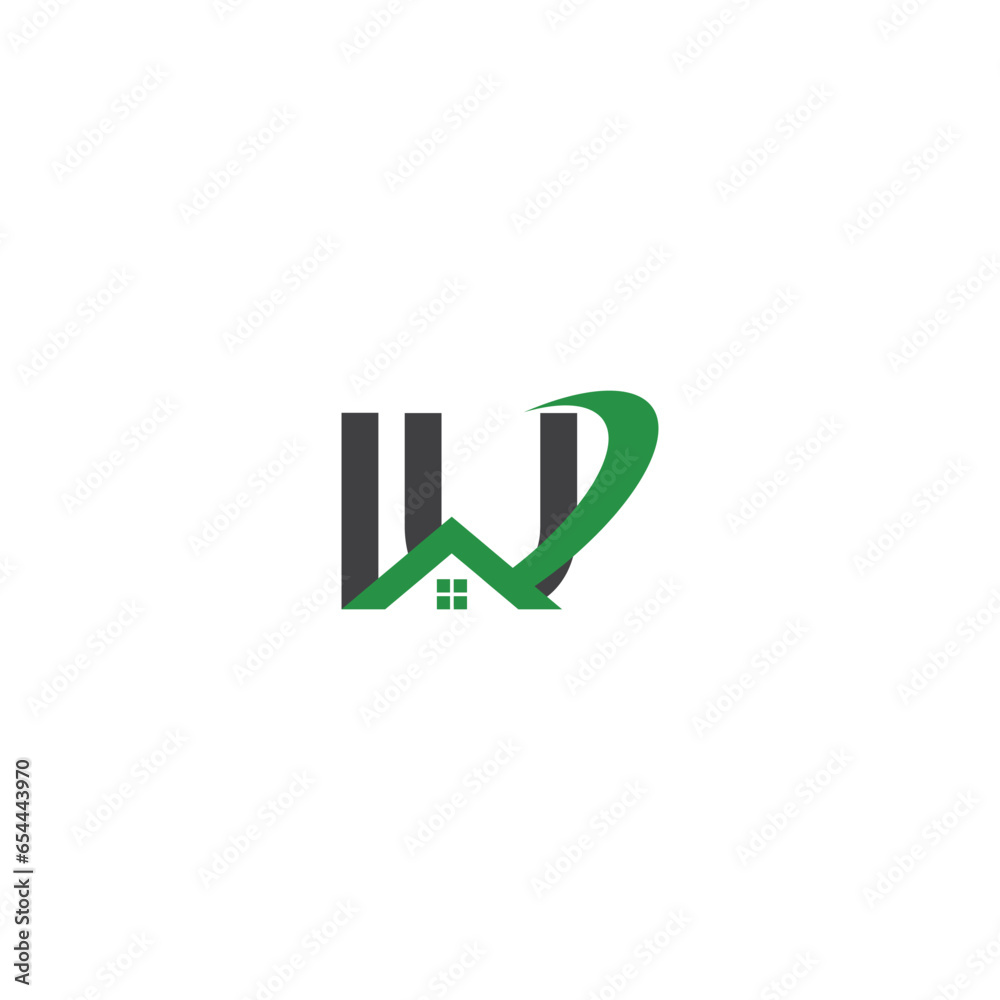 IU real estate logo design. IU letter logo. IU real estate icon. IU