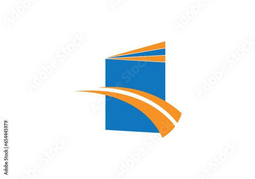 Free Download Book Logo Education Flat Vector Design And Template - GFXLoad