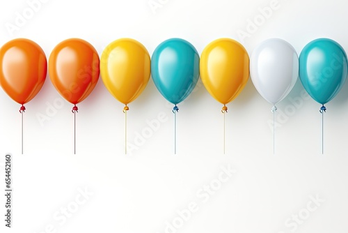 white backdrop with balloons