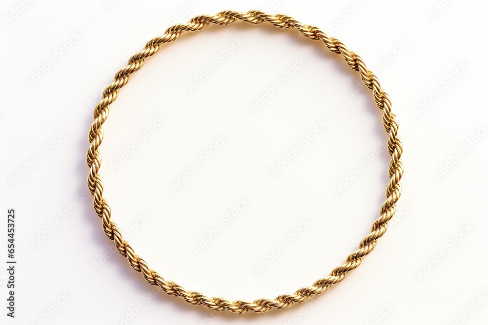 White background with circle frame made of ropes White background with circle frame made of ropes