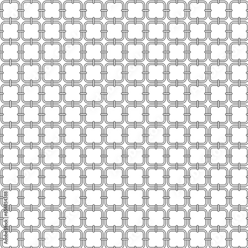 black line interlocking squares vector seamless background pattern