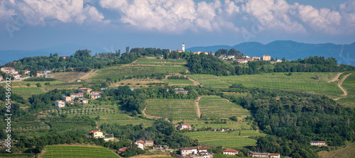 Panoramic view of Števerjan (San Floriano del Collio), Italy photo