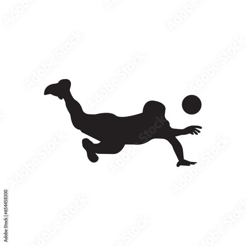 Playing volleyball logo icon design vector illustration